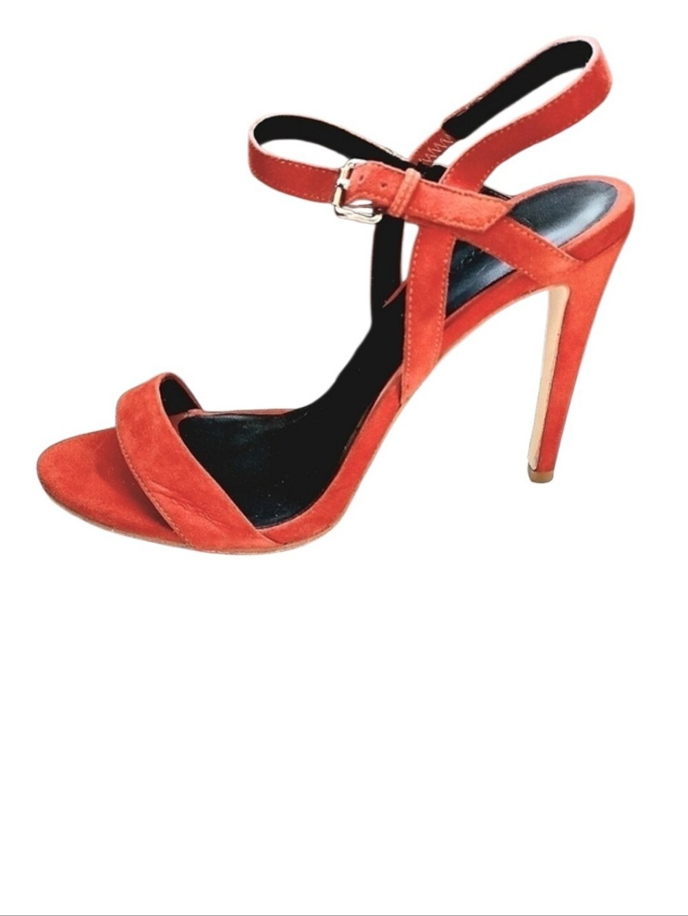 Rebecca Minkoff "Rosie" Orange Suede Strappy Sandals